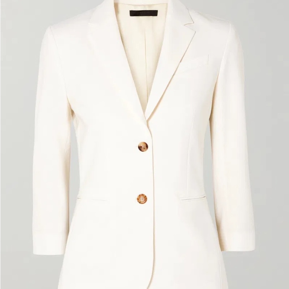 The Row Cream Tailored Blazer with Notched Lapels